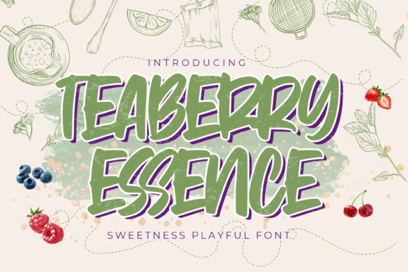 Teaberry Essence: A Playful Yet Elegant Font for Everyday Creativity